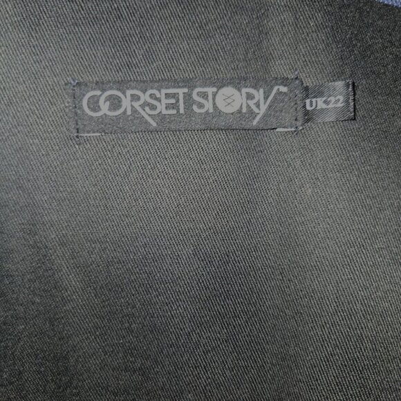 REAL Corset UK22 US18. Blue & White Over bust Steel Boned. High Quality NWT - Picture 8 of 14